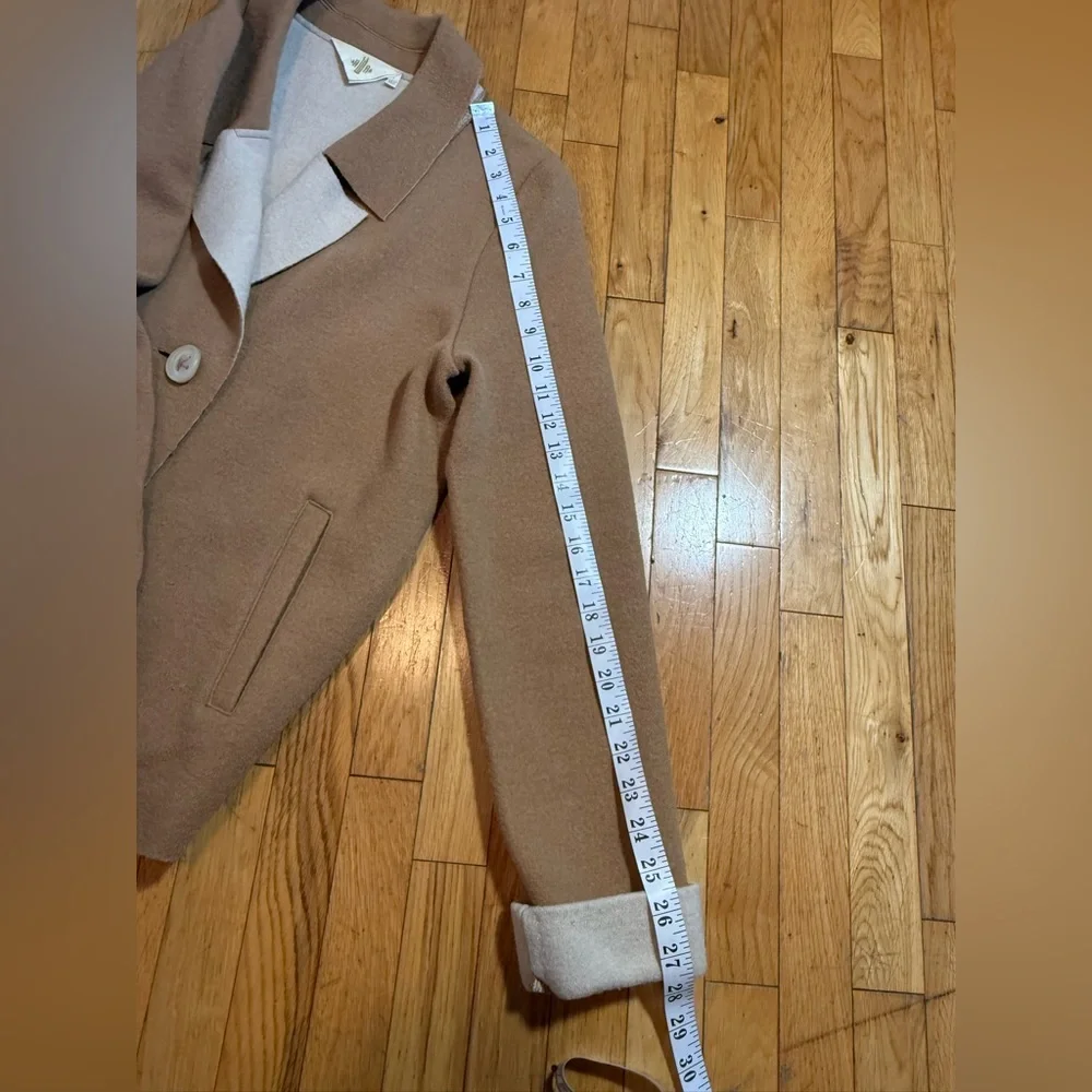 Women's Tan Double-Breasted Jacket/coat #611 - Picture 5 of 8